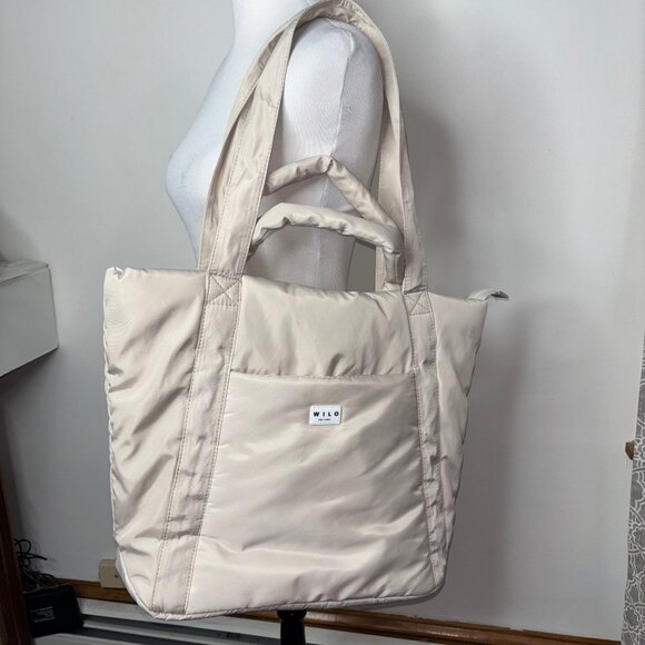 Wilo The Label CreamTrapezium Tote Double Handle Tote Bag Padded - Picture 1 of 7